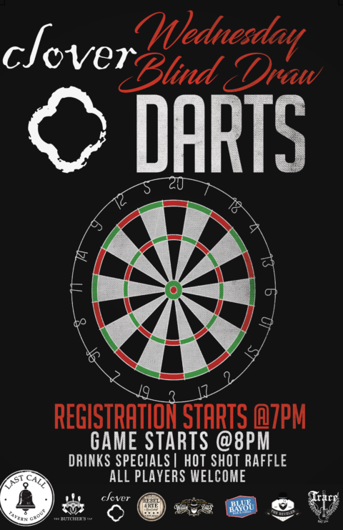 Wednesday Blind Draw Darts at Clover River West!