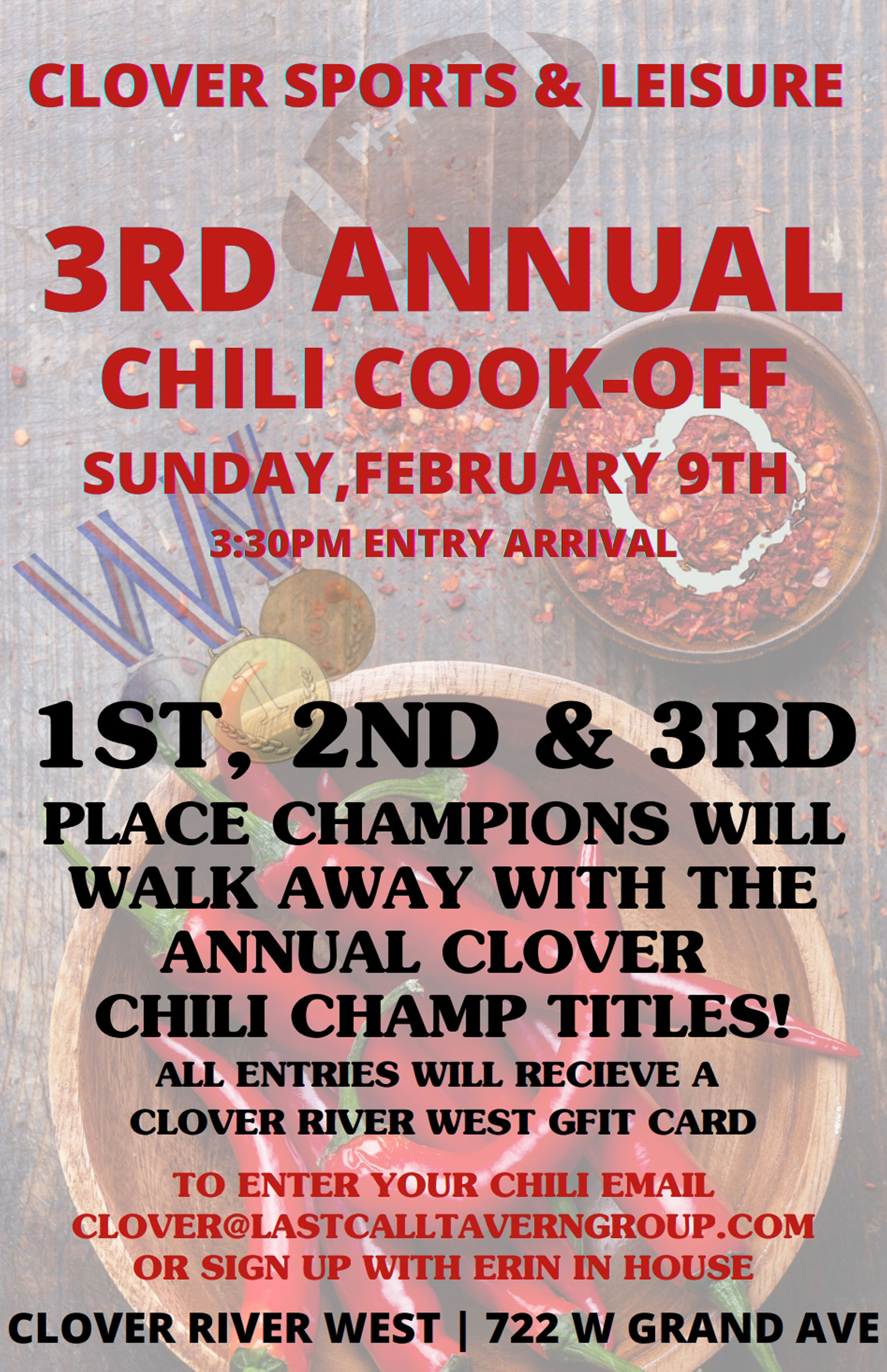 3rd Annual Chili Cookoff at Clover River West