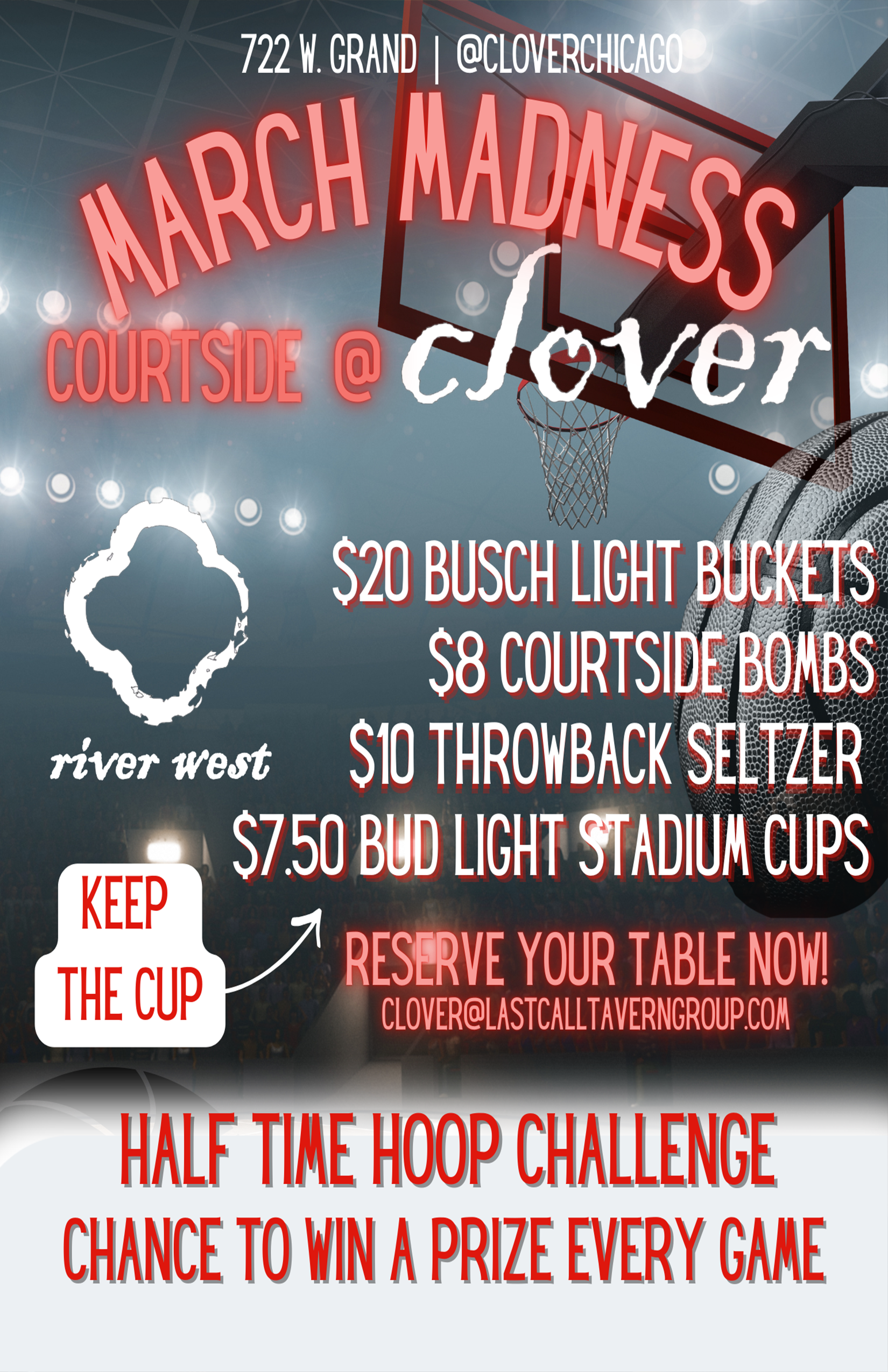 March Madness Courtside at Clover River West