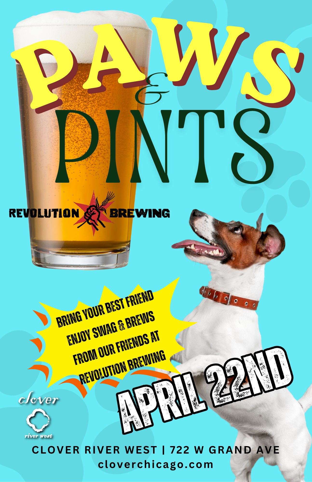 April 22 | PAWS & Pints with Revolution – River West
