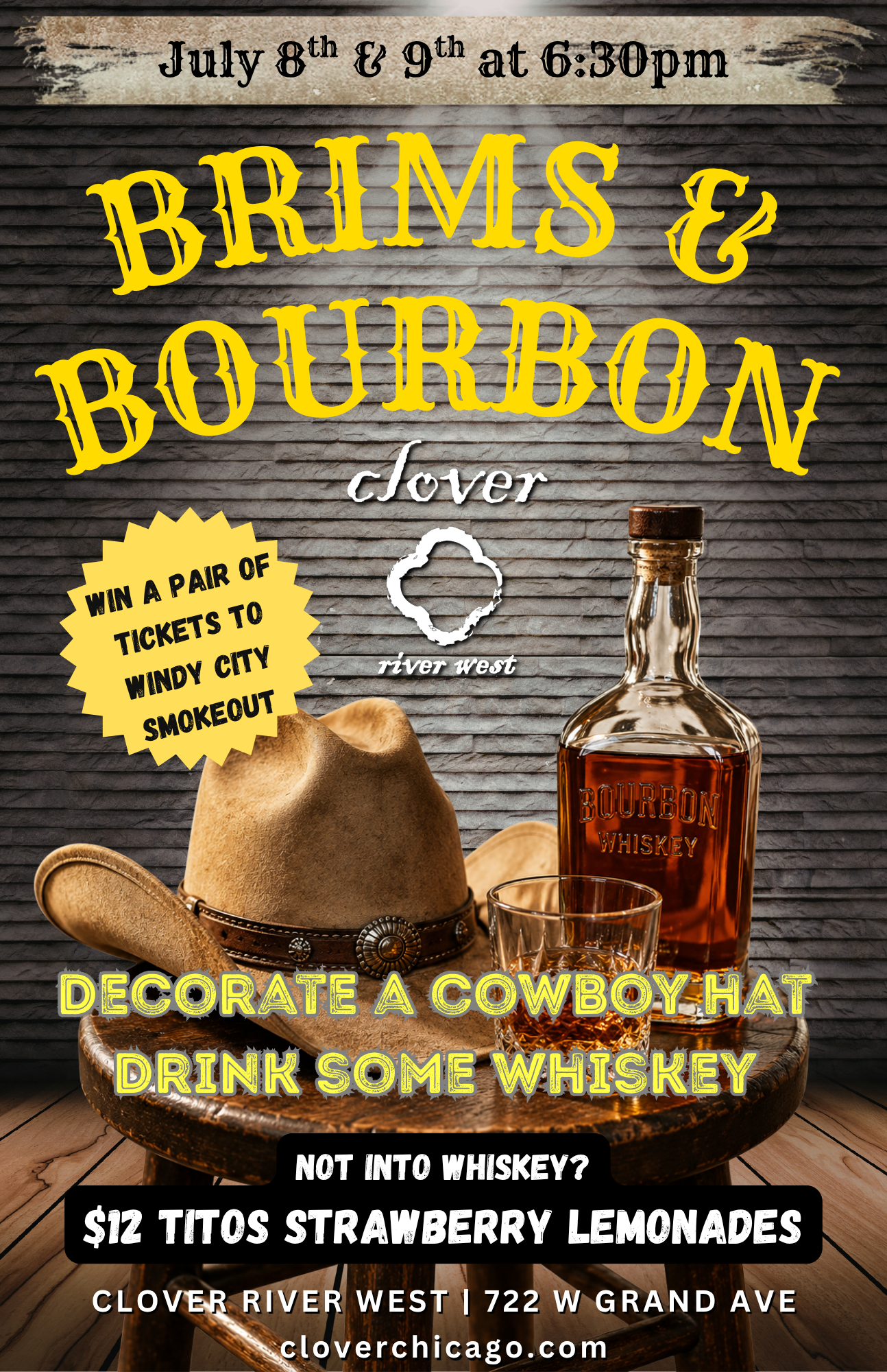 July 8 & 9, 2026 | Brims & Bourbon | Clover River West