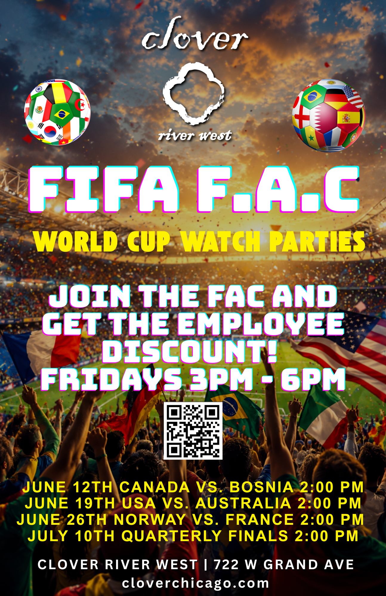 FIFA World Cup Watch Parties | Clover River West