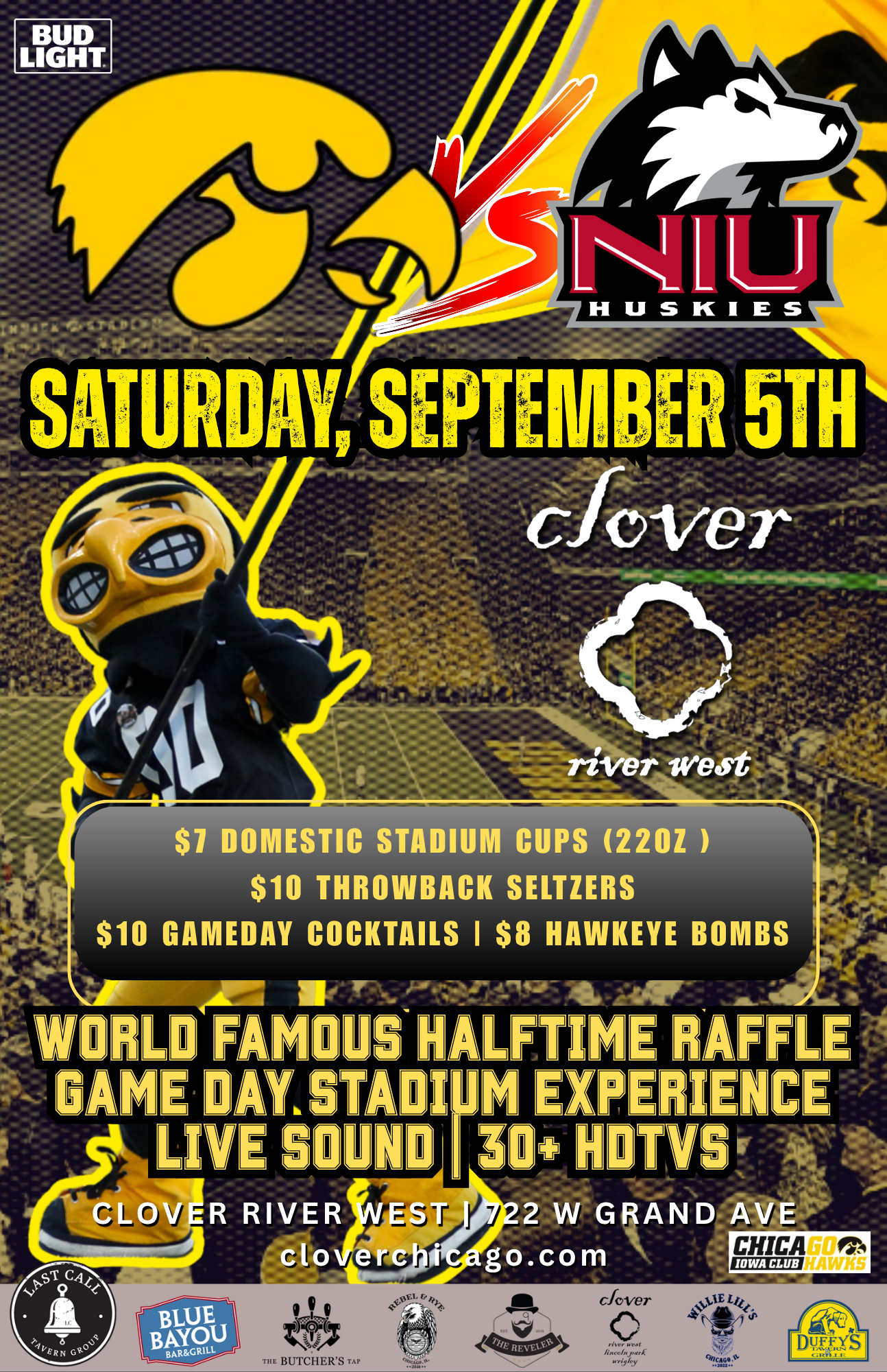 September 5, 2026 | Iowa vs. Northern Illinois | Clover River West