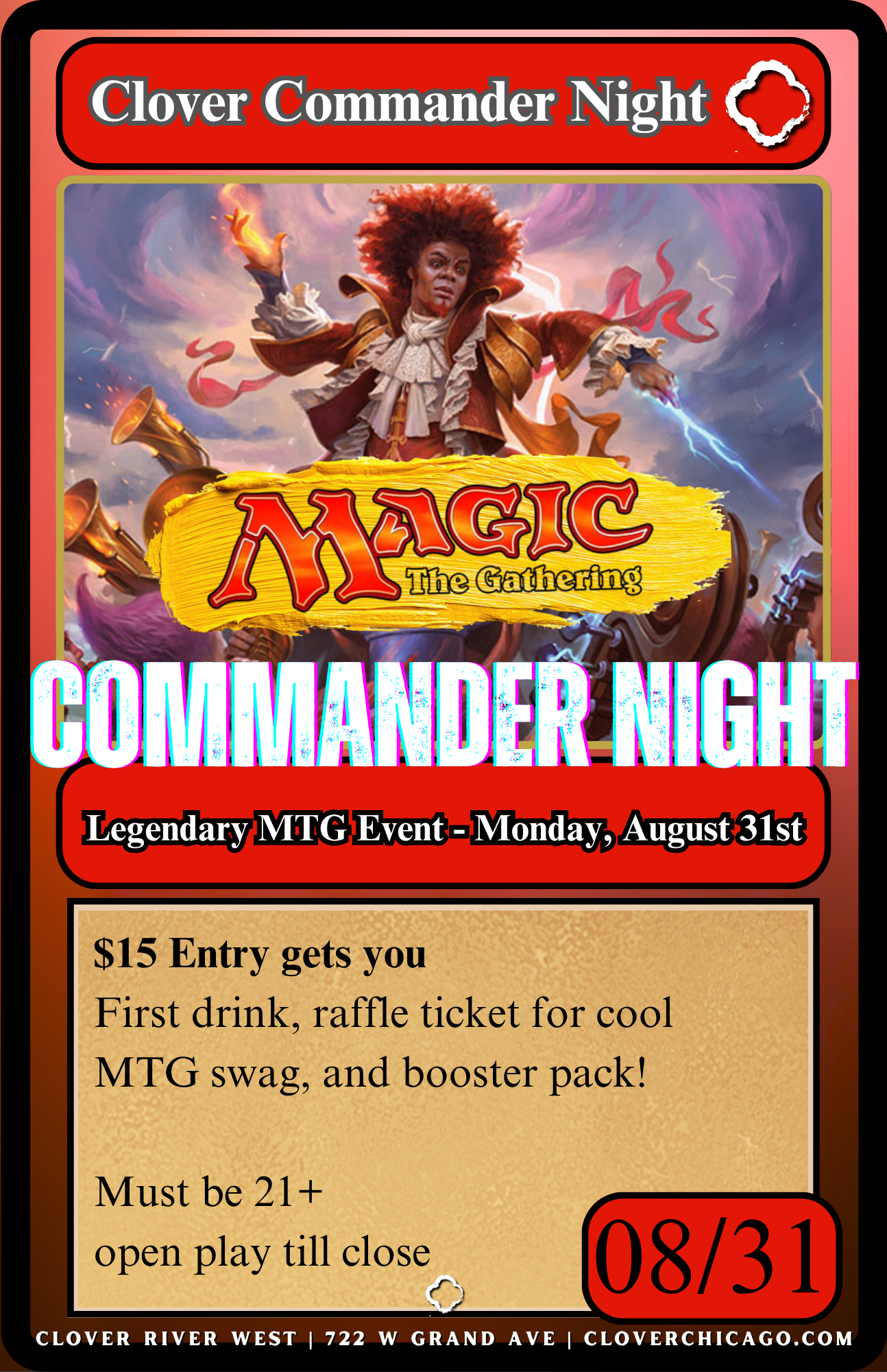 August 31, 2026 | Clover Commander Night | Clover River West